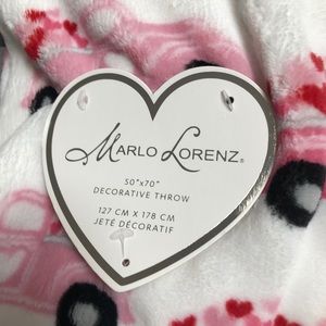 NWT Valentines Day Red and Pink Truck Plush Throw